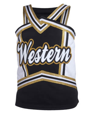 Teamwork Youth Scorpion Cheer Shell with 5 Stripe Trim 