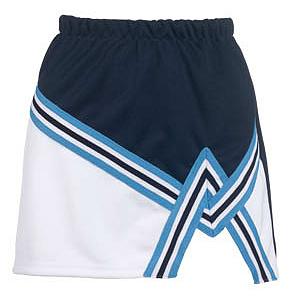 4071 Adult 2 color A-Line Cheer Skirt with trim, 4081 Youth 2 color A-line cheer skirt